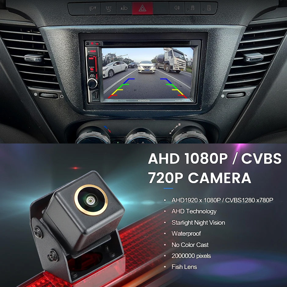 GreenYi AHD Brake Light Reverse Camera For Opel Renault Kangoo 2007-2021 Mercedes Benz Citan Tourer W415 Micro Camper 2012-2021