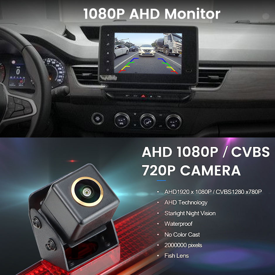 GreenYi AHD Car Brake Light Waterproof Backup Rear View Camera For Ford Transit MK7 2006-2013 Truck Van AHD1080