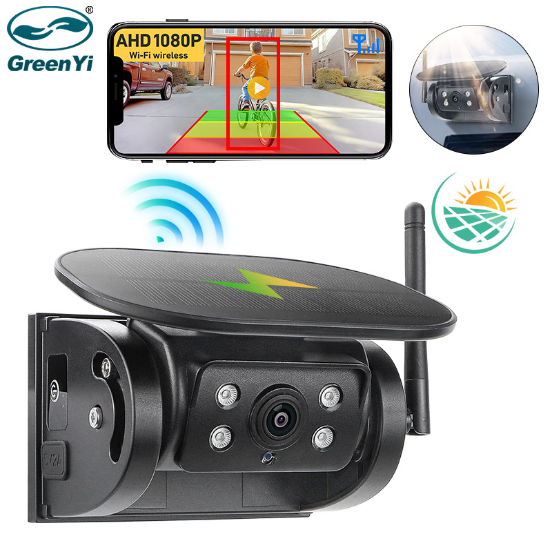 Wireless WiFi Solar Power Magnetic Truck Camper Car Reverse Backup Camera With Built-In 9600mAh Battery For iPhone Android Phone