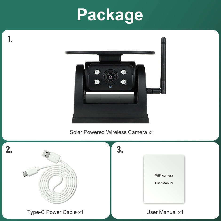 Wireless WiFi Solar Power Magnetic Truck Camper Car Reverse Backup Camera With Built-In 9600mAh Battery For iPhone Android Phone