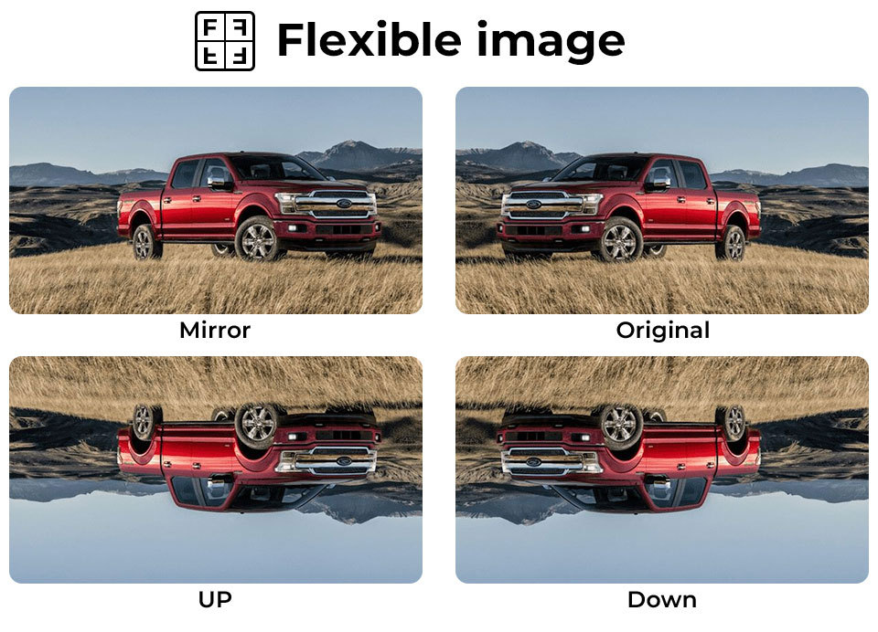 2 Magnetic Solar Charging Wireless Parking Camera with 7'' DVR Monitor BSD Blind Spot Alarm, for Trucks/RV/Trailer/Forklift