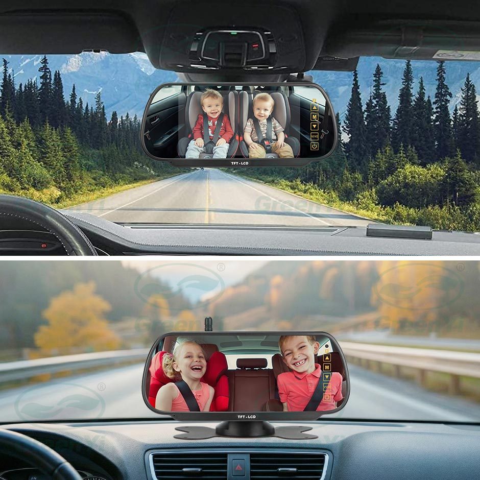 7 Inch Wireless AHD1080P BSD Mirror Car Monitor DVR Recorder With Reverse Backup Camera for Truck RV Trailer Camper Pickups