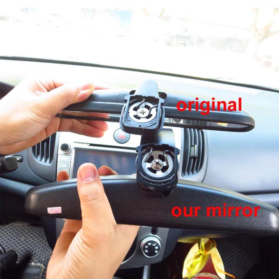 GreenYi AHD Car Rear View Mirror with Monitor 1000cd 4.3 inch Special Original Bracket Support 2 1080P Camera