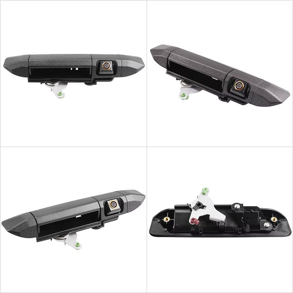 GreenYi Black Tailgate Handle with Backup Camera Replacement for Toyota Tacoma (2005-2015) | IP68 Waterproof | Parking Grid Lines Available | Easy to Install