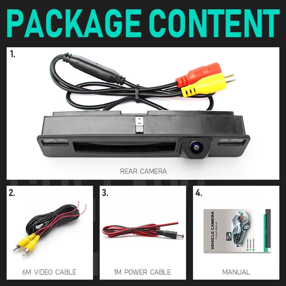 GreenYi AHD Vehicle Rear View Camera for Ford Focus 2015 2016 2017 2018 2019 Car Reversing Parking Backup Camera Monitor System