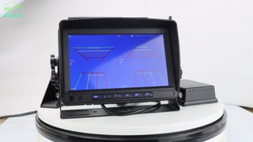 Digital Wireless 7 Inch DVR Monitor Laser Positioning Magnetic Battery 1080P Forklift Front View Camera BSD Radar Kit