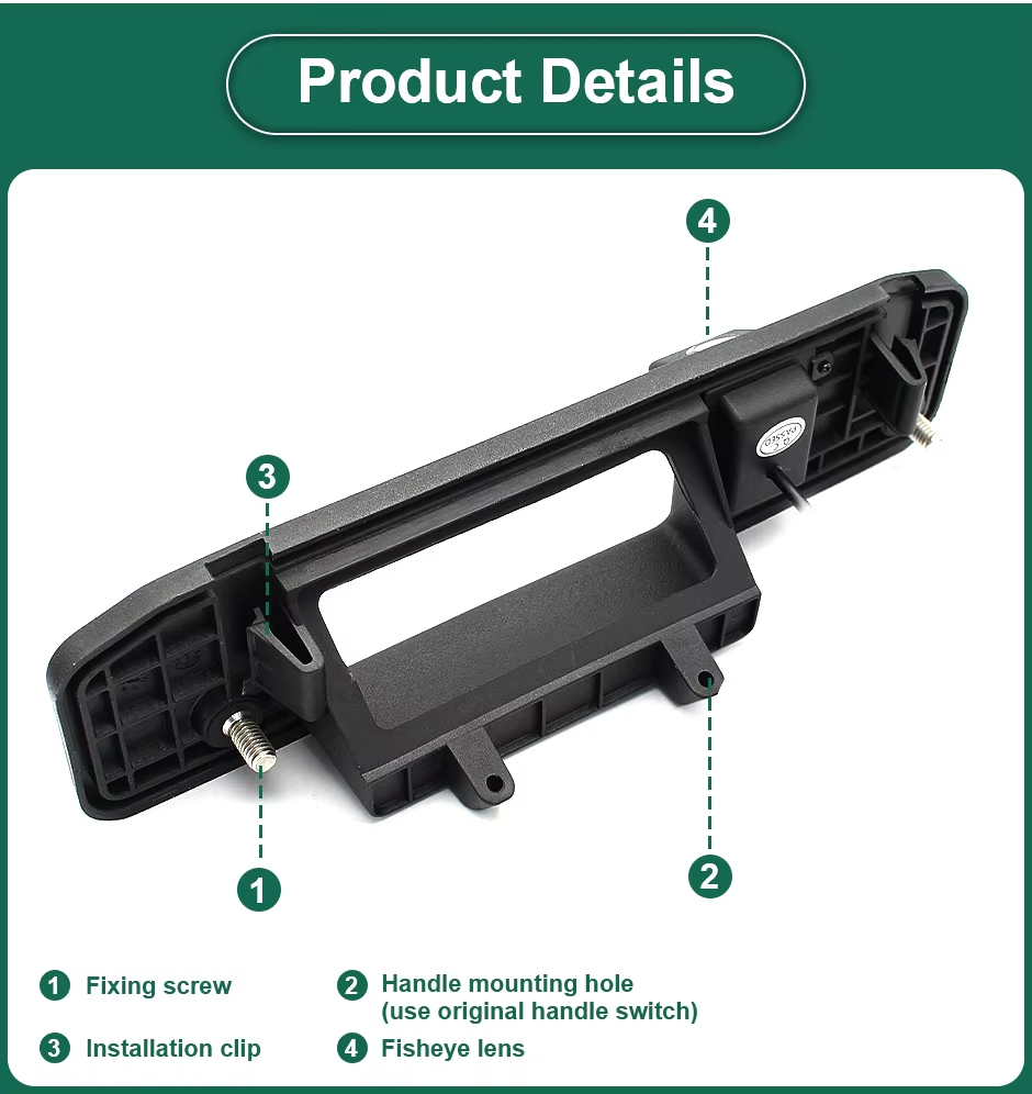 HD AHD 1080P Vehicle Rear View Trunk Handle Camera For Mercedes Benz ML A180 A200 A260 GLA GLC GLE CLK X166 W166 Vito Viano W447