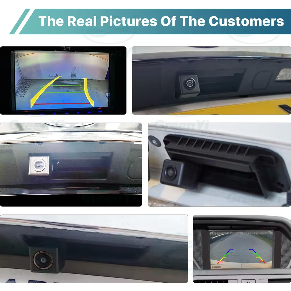 AHD 1080P Trajectory Vehicle Reverse Backup Trunk Handle Camera For Mercedes Benz C Class C180 C200 C260 MB W204 W205 S204 W212