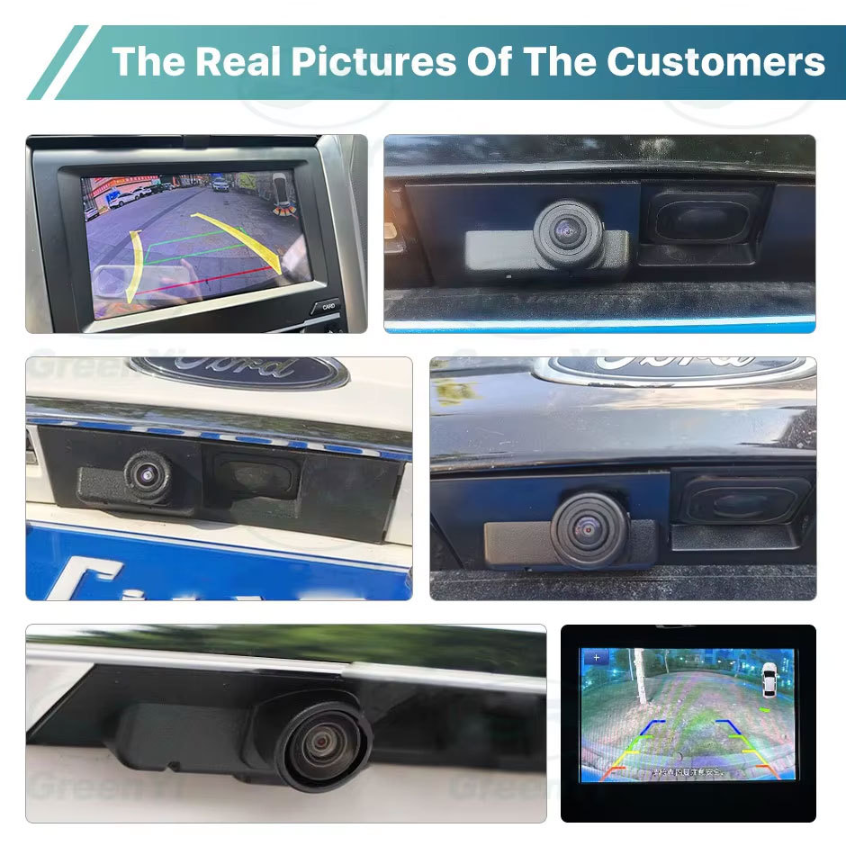 AHD 1080P Vehicle Dynamic Trajectory Car Trunk Handle Rear View Camera For Ford Mondeo MK3 MK4 MK5 S-Max 2014-2018 Android DVD