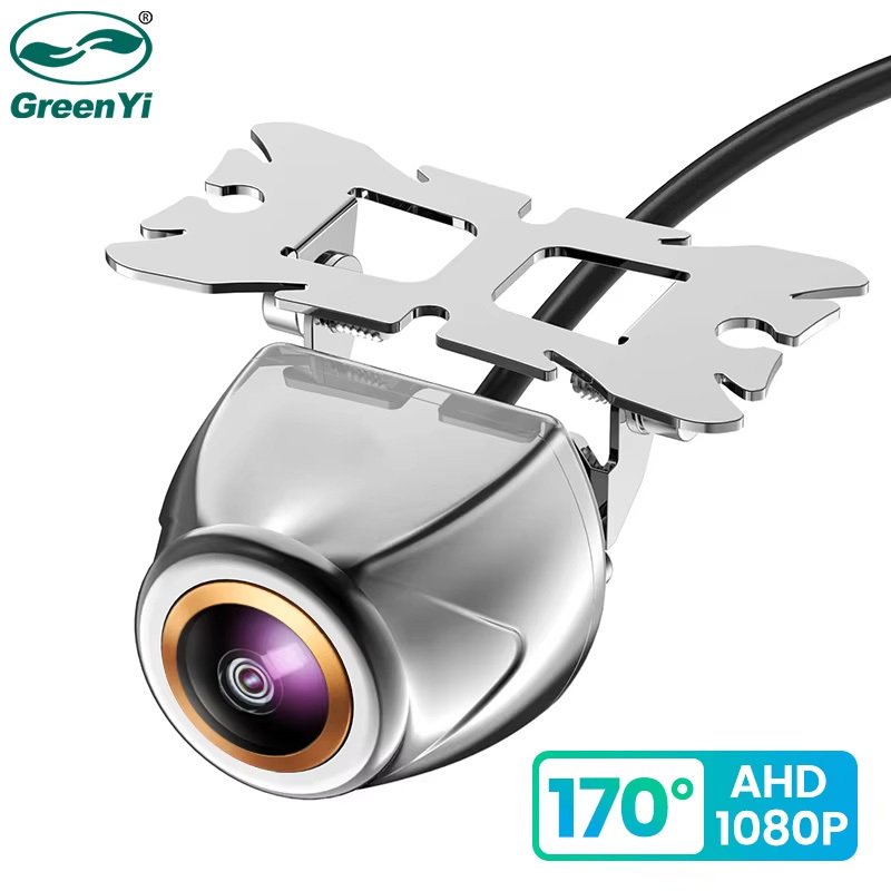 GreenYi 1080P Full HD 170° Golden Lens Car Rear View Camera Fisheye Night Vision Reverse AHD 4 Pin Vehicle Chrome Parking Camera