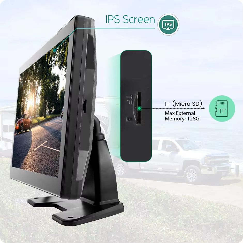 10.36 Inch 6 Channel Smart Blind Spot Radar BSD Alarm DVR Recorder Monitor with 6 PCS AHD 1080P Car IR Cameras For Truck Bus Car