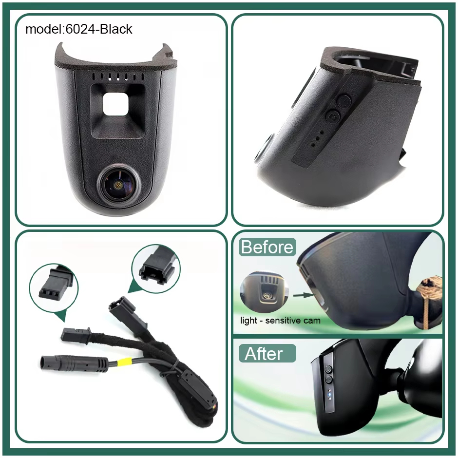 ﻿ Plug and Play Hidden 4K Dash Cam Car DVR Camera For Audi A3 A4 A5 A6 A7 A8 Q1 Q3 Q5 Q7 2010-2019 With Light Sensing Front Cam