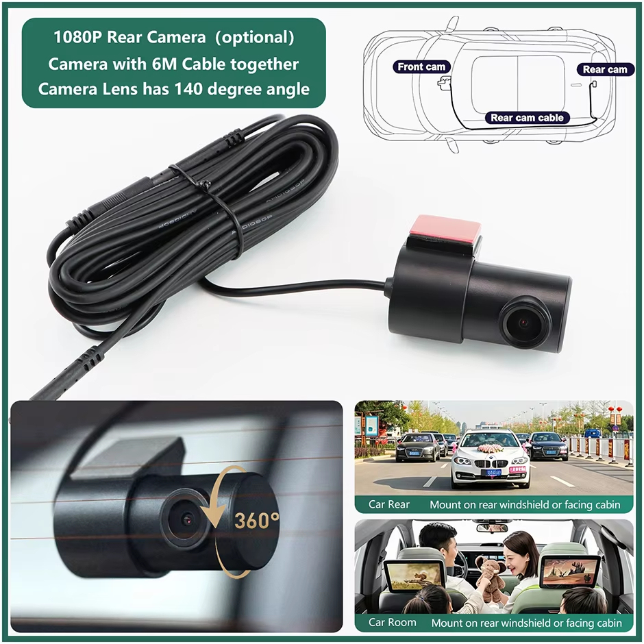 Plug and Play Hidden 4K Dash Cam Car DVR Front Rear Camera For Bmw X5 X6 X7 Bmw 3/4 Series Bmw i3 M2 2019-2023 WiFi App
