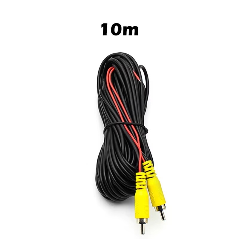 GreenYi AV RCA Cable 6M 10M 15M 20M for Rear View Camera with Video Trigger Wire Connecting Car Parking Rearview Monitor