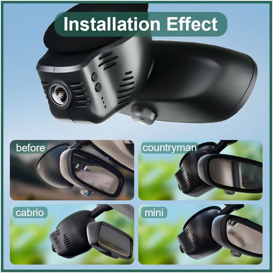 Plug and Play Hidden 4K Dash Cam Car DVR Front Rear Camera For BMW Mini Countryman Cooper S F56 One 2013-2022 Video Recorder