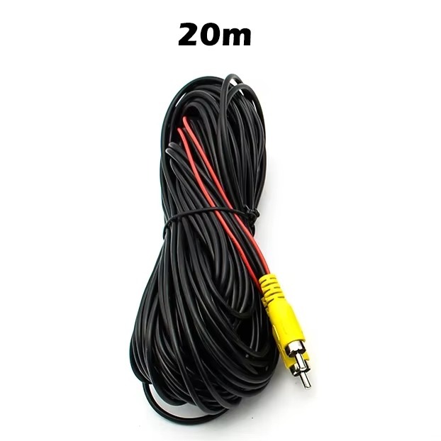 GreenYi AV RCA Cable 6M 10M 15M 20M for Rear View Camera with Video Trigger Wire Connecting Car Parking Rearview Monitor