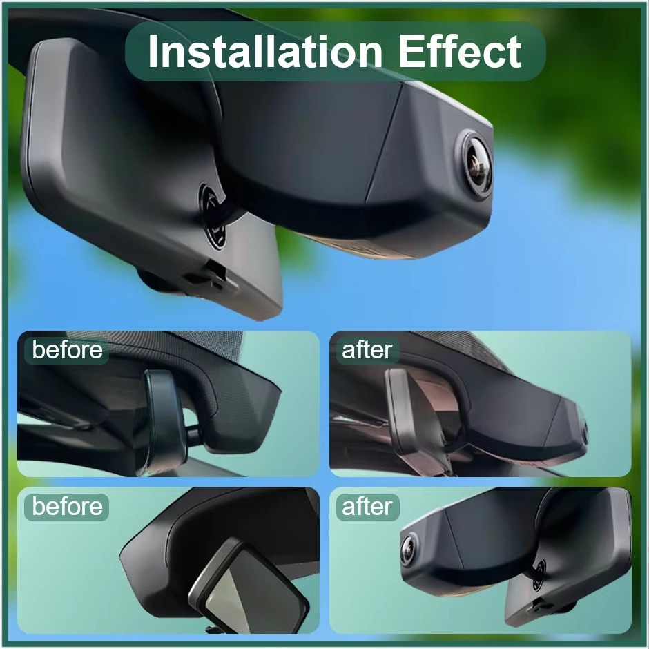 Plug and Play Hidden 4K Dash Cam Car DVR Front Rear Camera For Audi Q4 Q5 E-tron E tron 2021-2025 Support WiFi Phone App