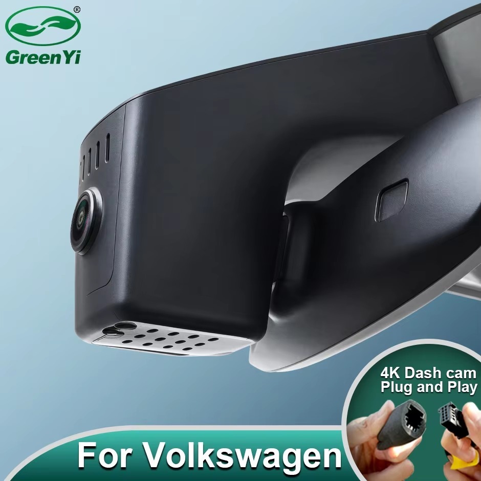 Plug and Play Hidden 4K WiFi Dash Cam Car DVR Front Rear Camera For Volkswagen VW Touareg 2019-2021