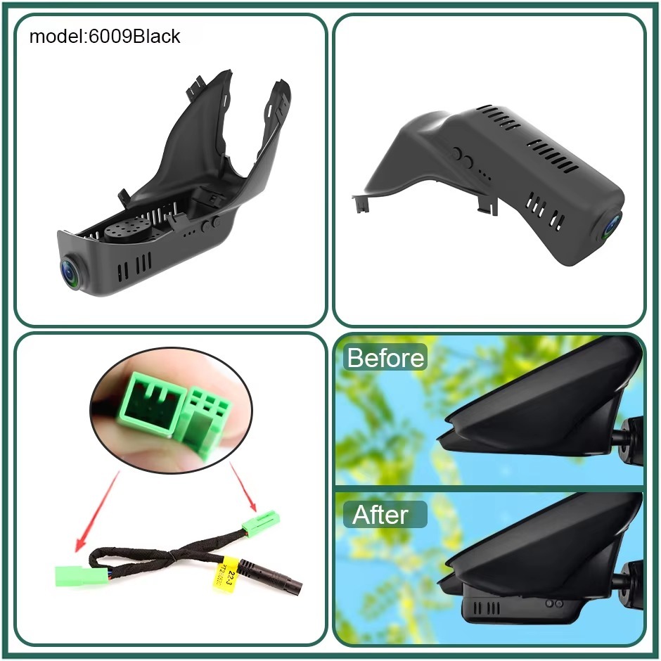 ﻿Plug and Play Hidden 4K WiFi Dash Cam Car DVR Front Rear Camera For Volvo XC60 Low-end 2014-2017 With a Protruding Front