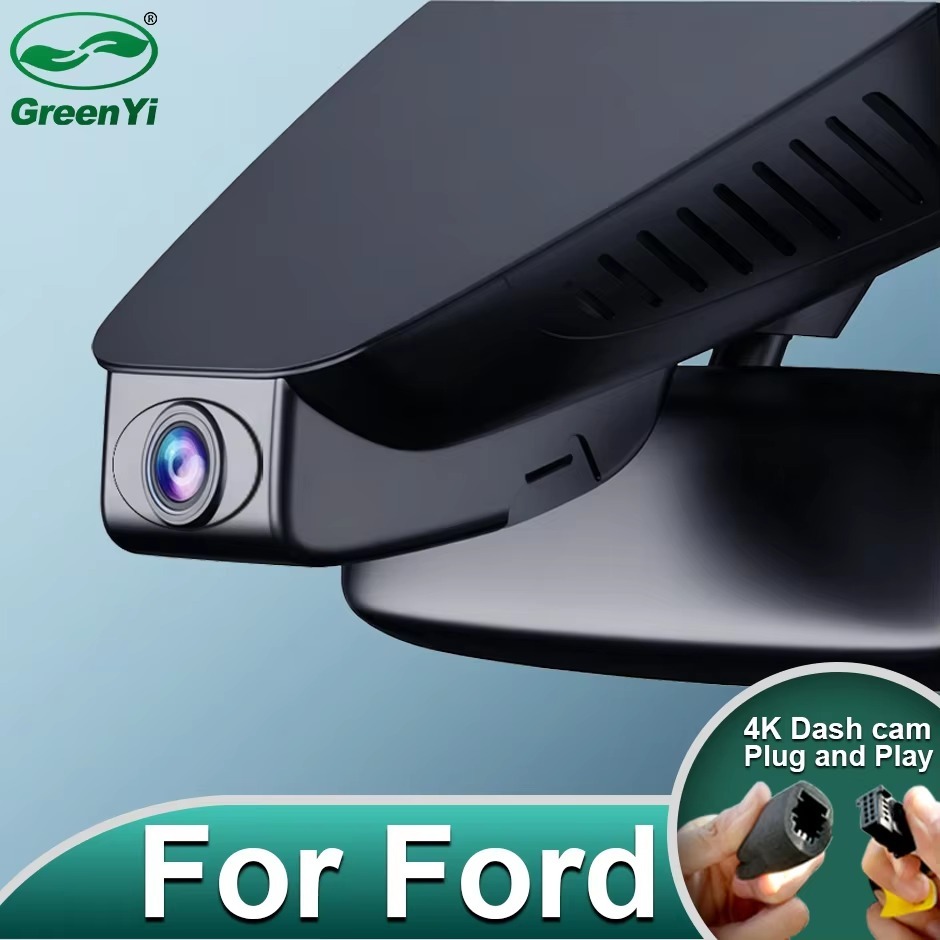 GreenYi Plug and Play Hidden 2K 4K WiFi Dash Cam for Ford EcoSport 2015-2019 Front Rear DVR Camera