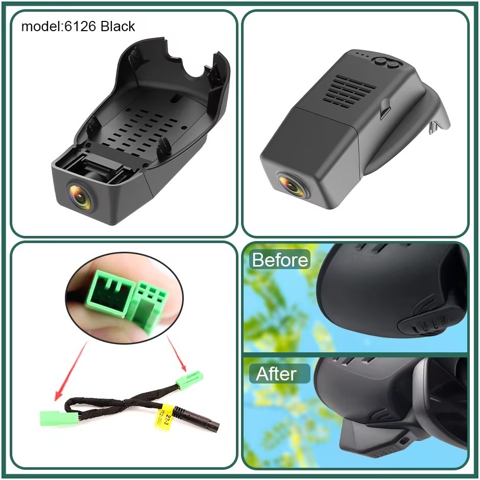 Plug and Play Hidden 4K WiFi Dash Cam Car DVR Front Rear Camera For Volvo S90 V90 XC60 2017-2020