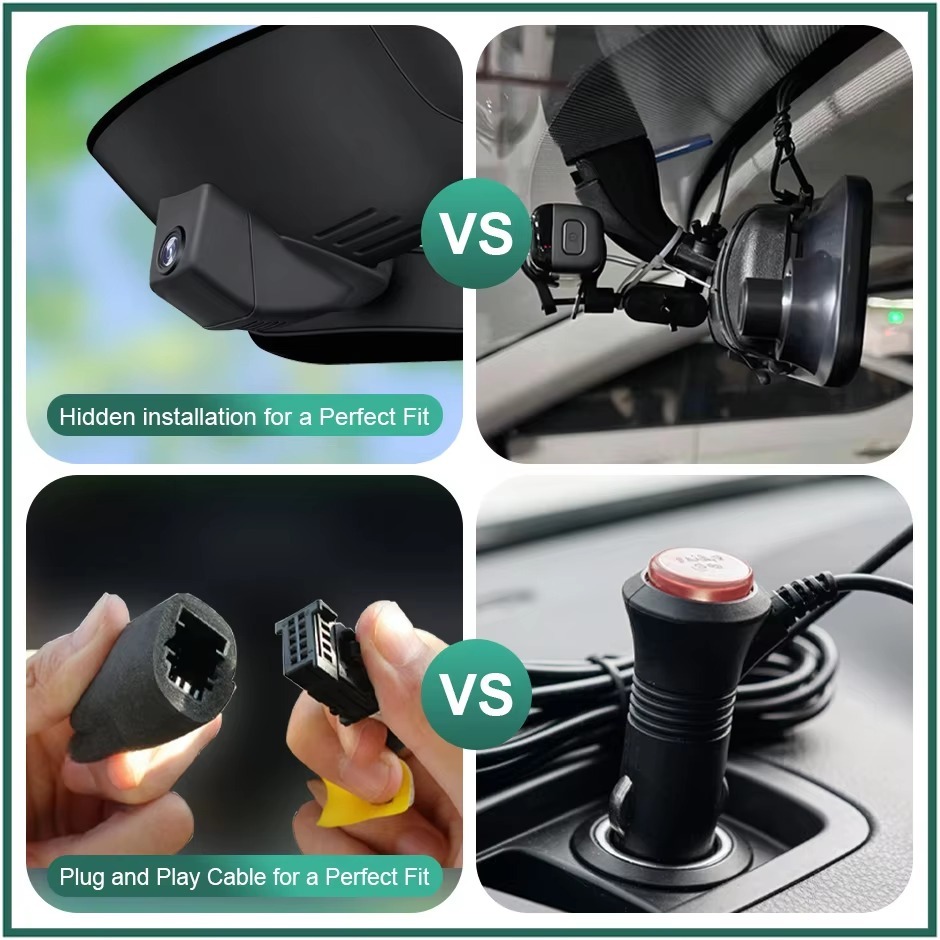 Plug and Play Hidden 4K WiFi Dash Cam Car DVR Front Rear Camera For Volvo S90 V90 XC60 2017-2020