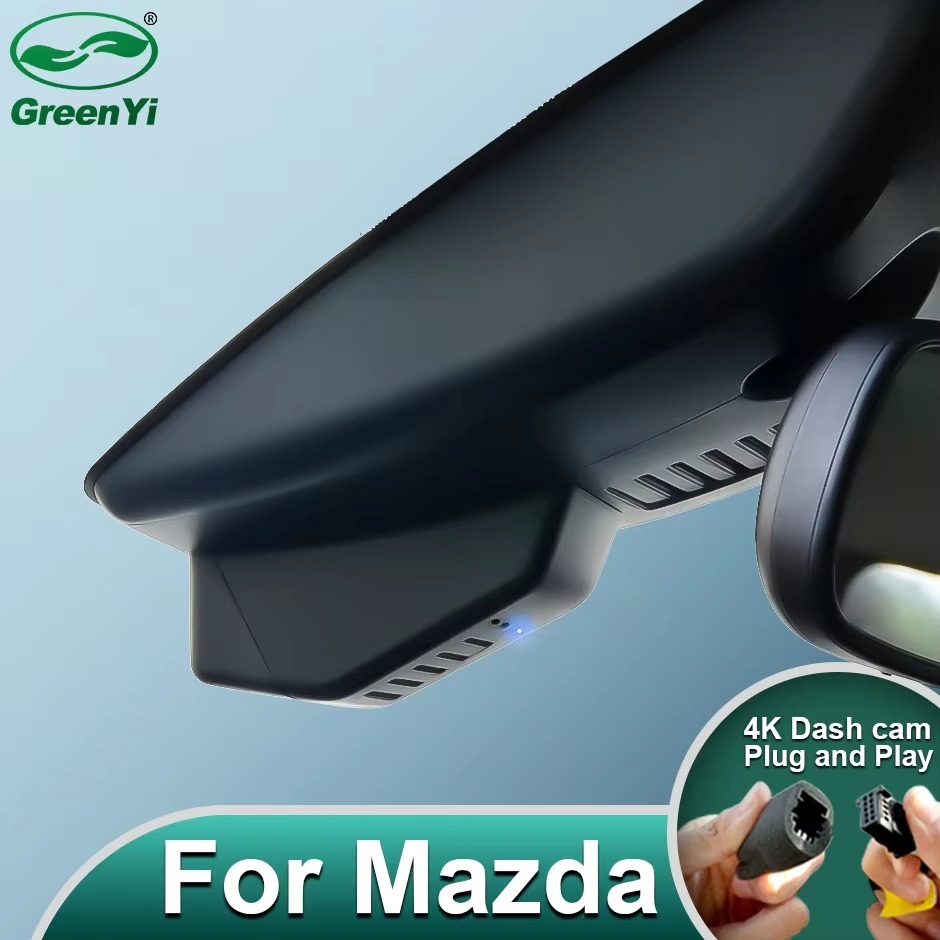 Plug and Play Hidden 4K WiFi APP Dash Cam Car DVR Front Rear Cam For Mazda CX3 CX4 CX5 CX-4 CX-5 KF 2017-2023 Easy to Install