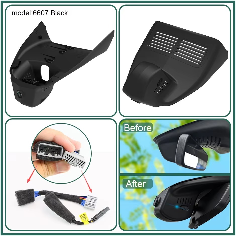 Plug and Play Hidden 4K WiFi Dash Cam Car DVR Front Rear Camera for Mazda CX-30 CX-50 CX-60 2023-2026