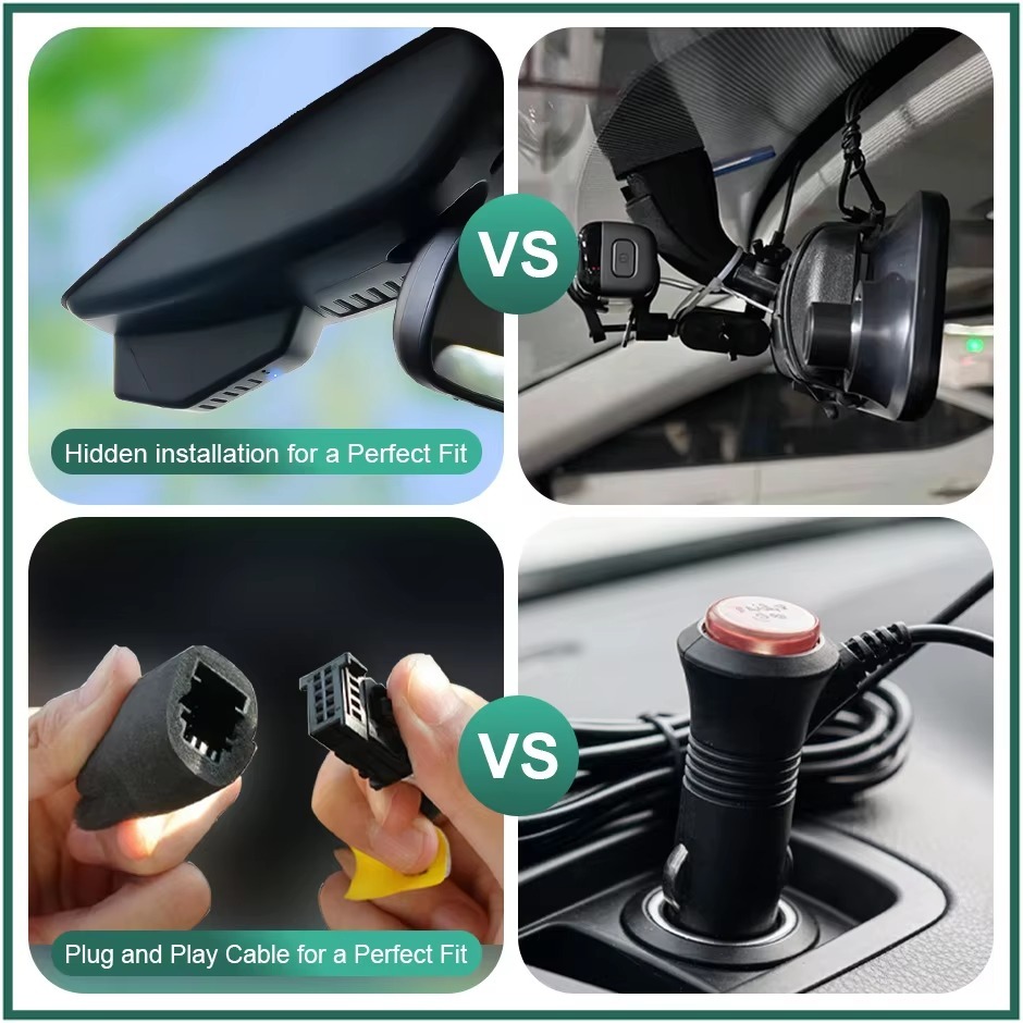 Plug and Play Hidden 4K WiFi APP Dash Cam Car DVR Front Rear Cam For Mazda CX3 CX4 CX5 CX-4 CX-5 KF 2017-2023 Easy to Install