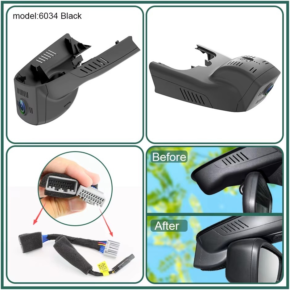 Plug and Play Hidden 4K Dash Cam Car DVR Front Rear View Camera For Mercedes Benz A Class W176 W177 CLA GLA C117 X156 Wifi APP