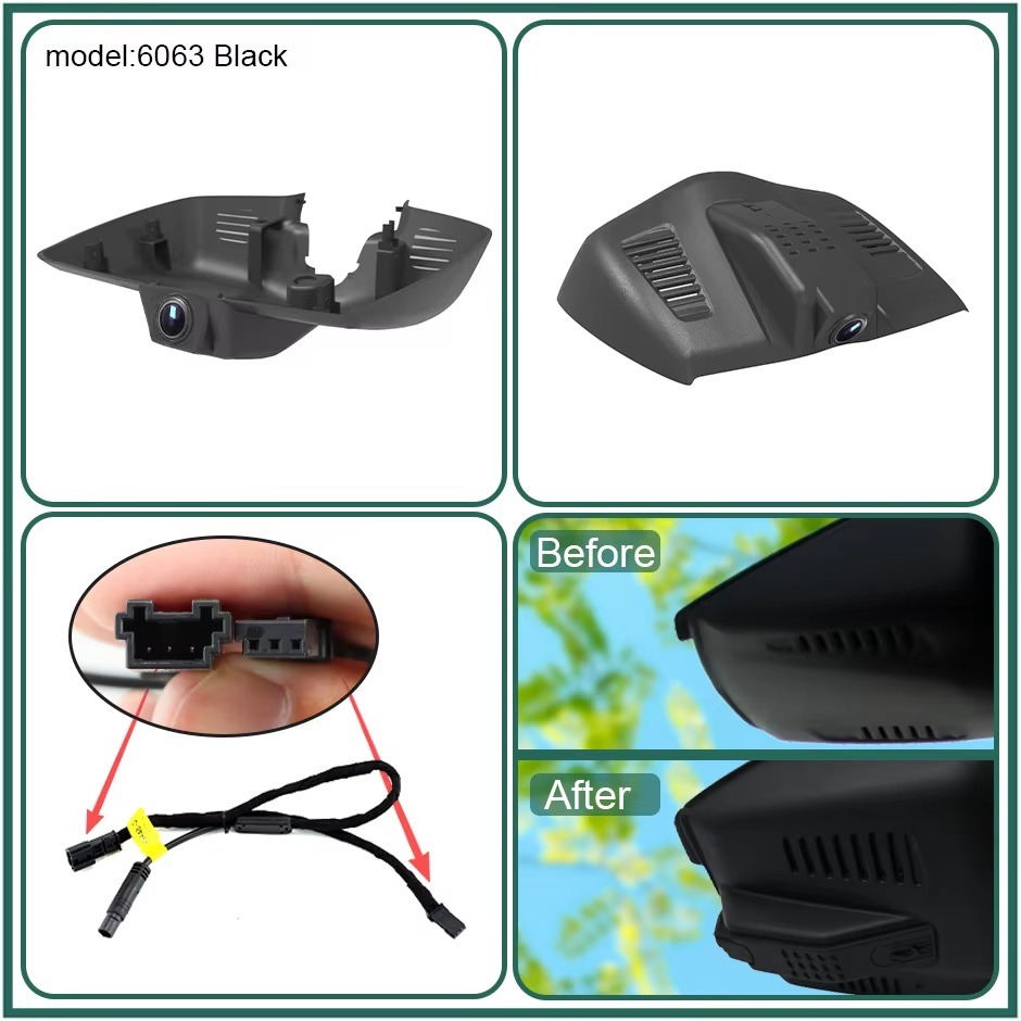 Plug and Play Hidden 4K WiFi APP Dash Cam Car DVR Front Rear Camera For Ford Mondeo High-end 2015-2020 Easy to Install