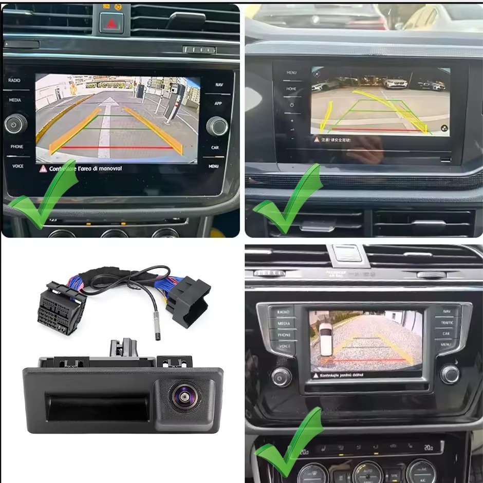 Canbus Dynamic Camera For VW Tiguan II 2016 to 2023 Car Rear View Camera Reversing CAM For MIB Unit HD Night Vision Plug & Play