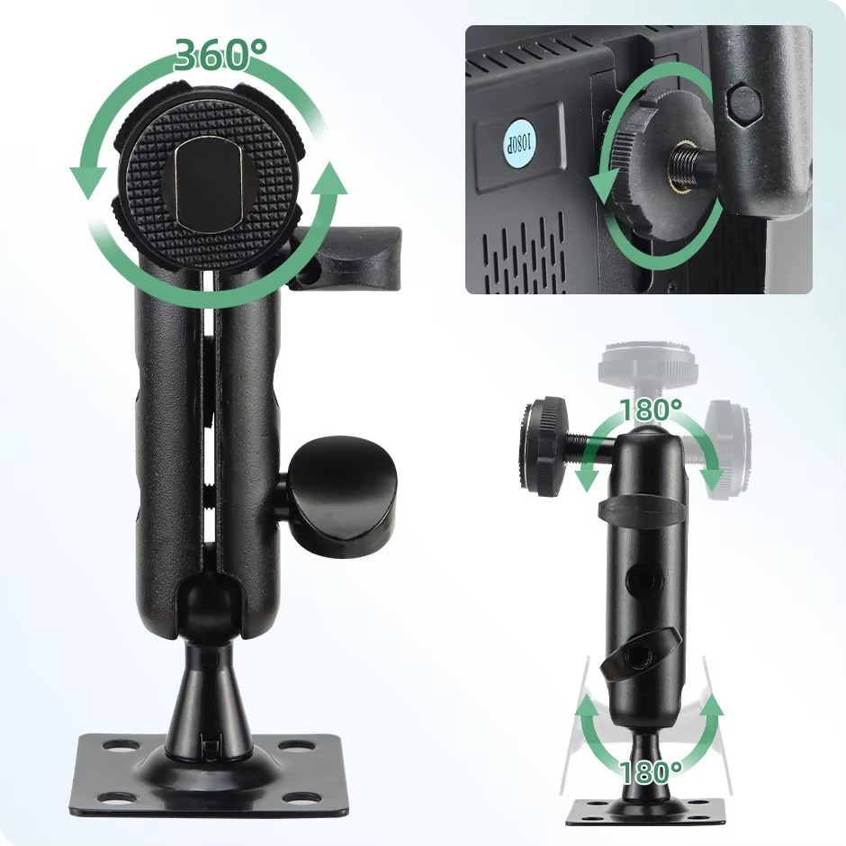 GreenYi Car 180° Can Rotate Suitable Metal Bracket for Car Desktop 7inch 8inch 9inch 10inch Monitor