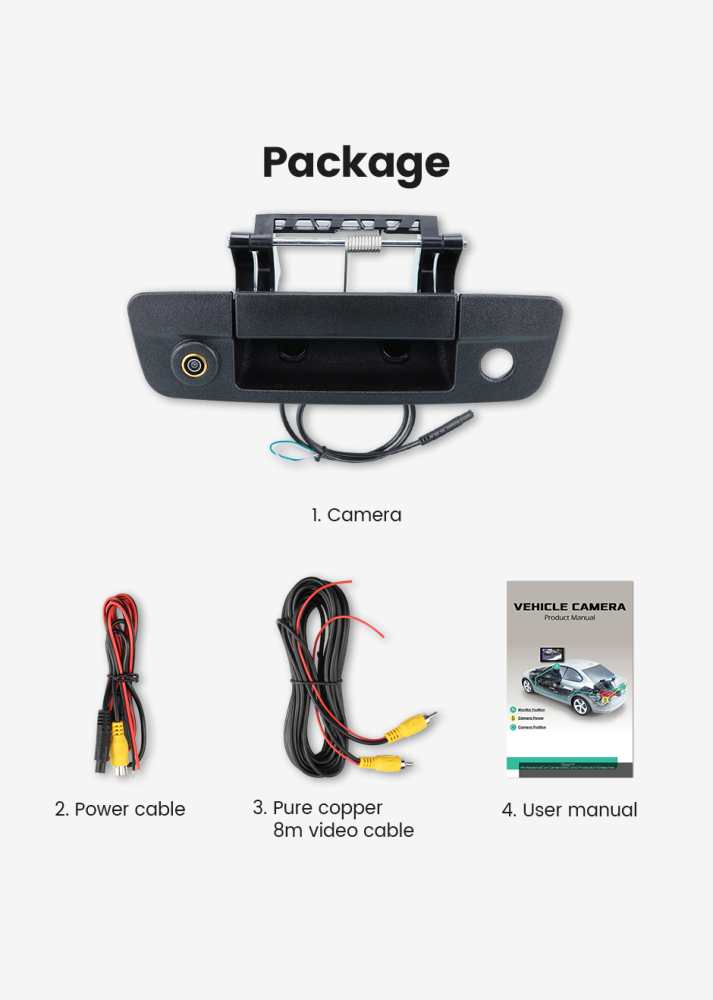 Tailgate Handle Backup Back up Camera Fit For 2009-2017 Dodge Ram 1500 2500 3500
