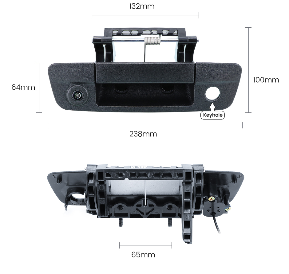 Tailgate Handle Backup Back up Camera Fit For 2009-2017 Dodge Ram 1500 2500 3500