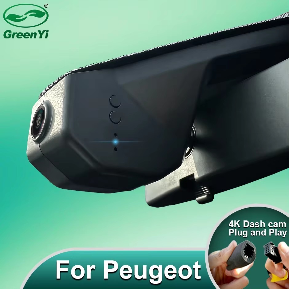 Plug and Play Hidden 4K Dash Cam Car DVR Front Rear Camera For Peugeot 3008 Allure 4008 5008 GT DS7 Citroen C3 C5 X7 2015-2020