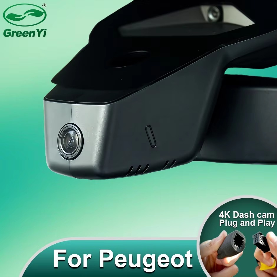 Plug and Play Hidden 4K WiFi APP Dash Cam Car DVR Front Rear Camera For Peugeot 4008 5008 508L Easy Install