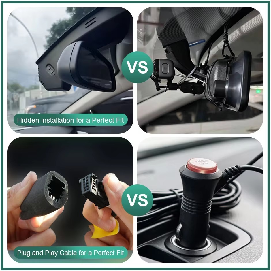 Plug and Play Hidden 4K WiFi APP Dash Cam Car DVR Front Rear Camera For Peugeot 4008 5008 508L Easy Install