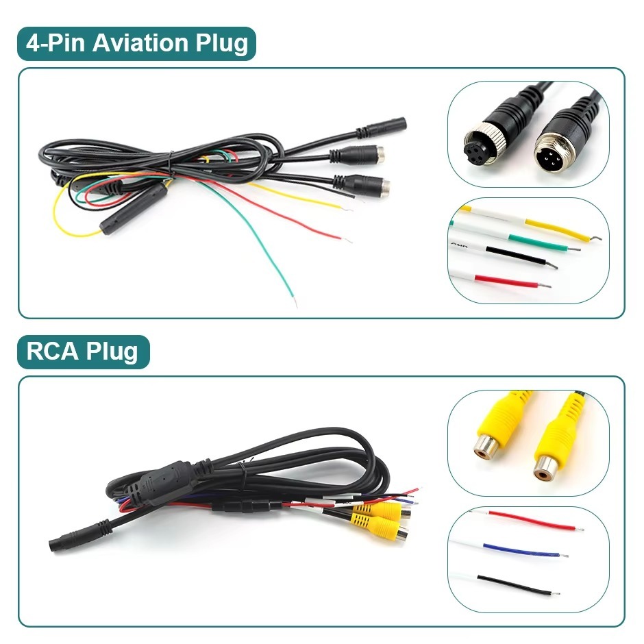 1080P 7 Inch AHD Car Rear Mirror DVR Monitor IPS Touch Keys Support Front Rear Camera 2 Channels Video Recording