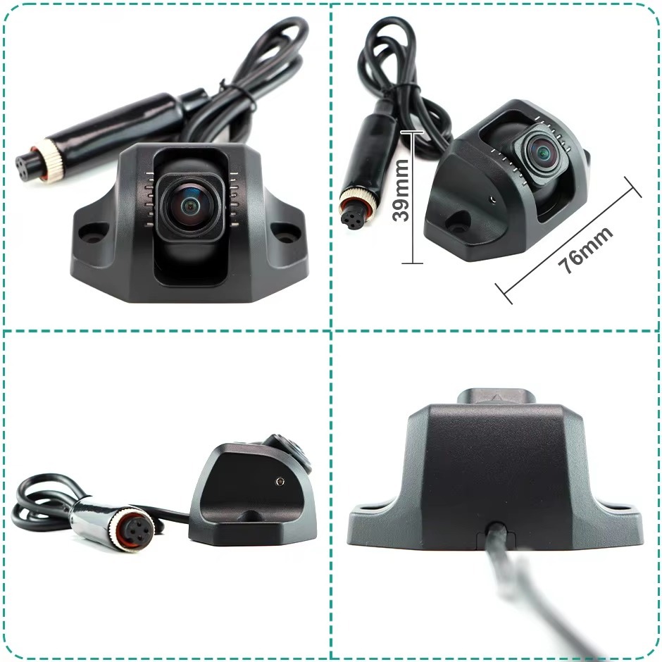 10.1 Inch AHD 1080P AI 360 Bird View Monitor with Camera For Truck Bus Van Sweeper Harvester Excavator DVR Panorama BSD System
