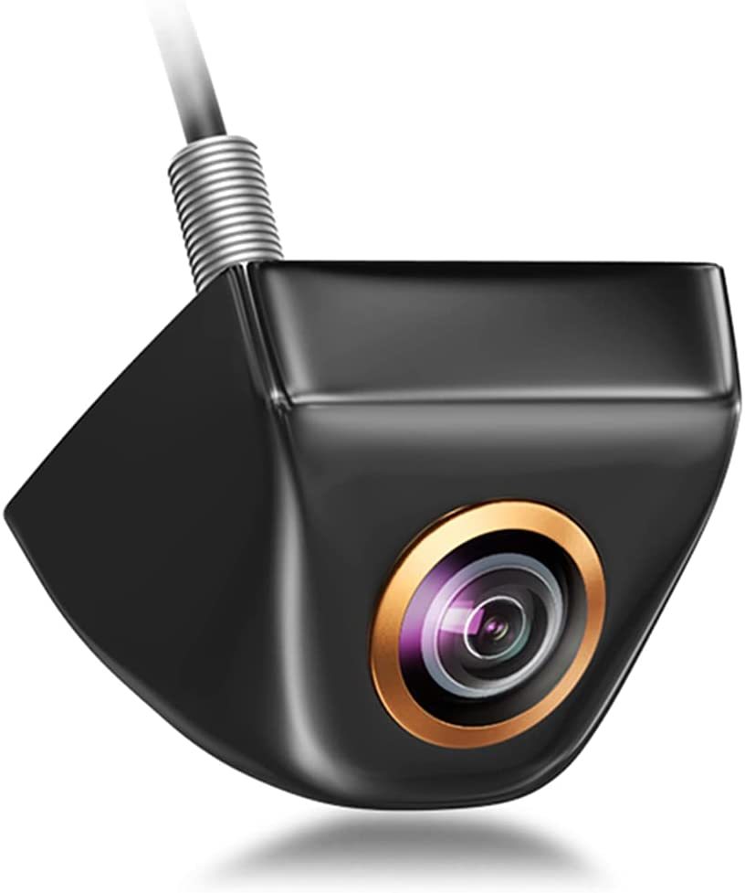 HD 720P Backup Camera with Golden Rim, GreenYi AHD 1280x720p Car Rear View Camera, 170 Degrees Fish Eye Lens Wide View Angle Starlight Night Vision IP68 Waterproof