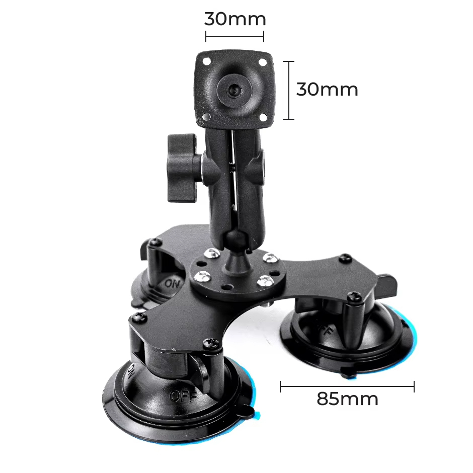 GreenYi New Super Heavy-Duty 3 Suction Cup Holder Car Adjustable Iron Bracket For Car/Desktop Monitor, Easy Install Up to 5kg