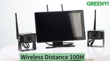 GreenYi 10 Inch AHD Digital Wireless Touch Screen DVR Record Backup IR Camera WiFi 4CH Car Monitor For Truck/Trailer/Bus/RVs/SUV