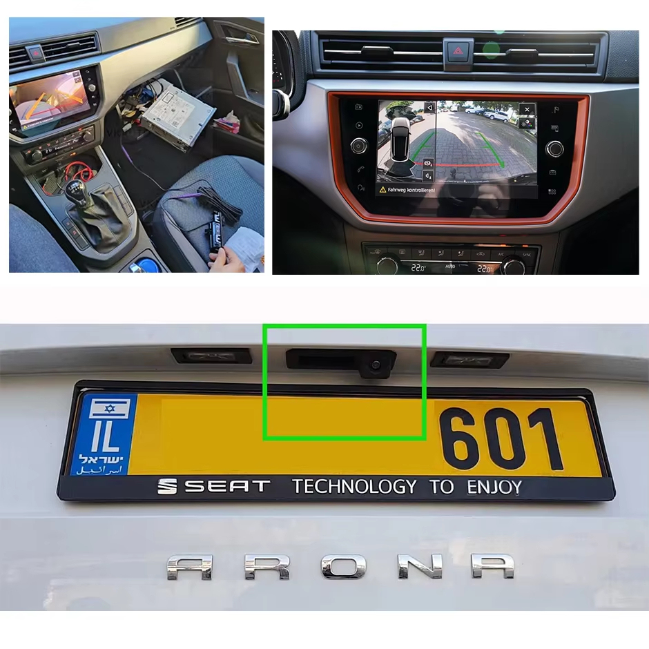 Canbus Data Dynamic Trajectory Car Reverse Backup Camera For Seat Arona 2017~2020 MIB Stereo, No Coding/ Plug and Play