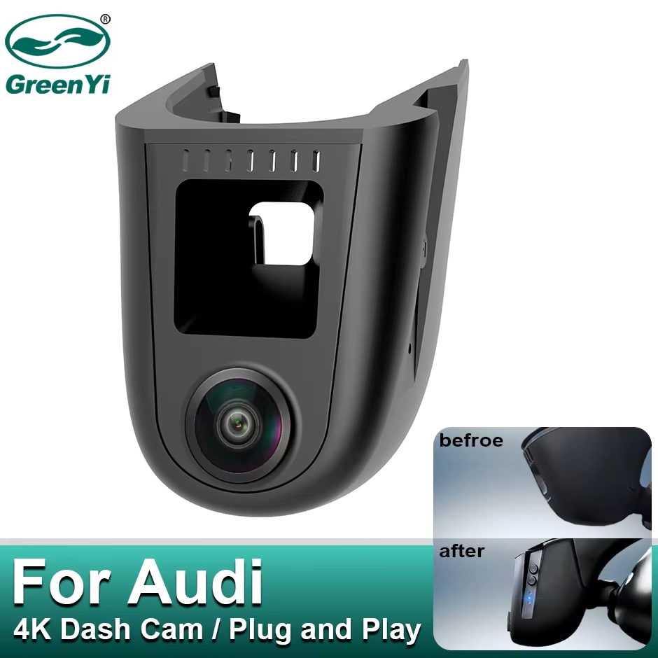 Special 4K DashCam Car DVR Dual Camera WiFi App For Audi A3 A4 A5 A6 A7 A8 Q1 Q3 Q5 Q7 2010-2019 With Light Sensing Front Cam