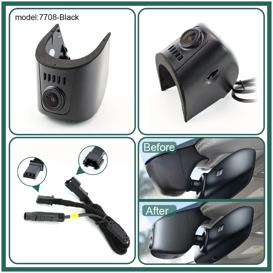 Plug and Play Hidden 4K Dash Cam Car DVR Front/Rear Camera For Audi A1 A3 S3 A4 A5 A6 A7 A8 Q2 Q3 Q4 Q5 Q6 Q7 Q8 2015-2025