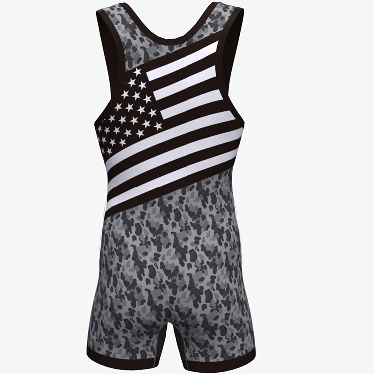 high quality digital print wrestling singlet for youth
