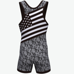high quality digital print wrestling singlet for youth