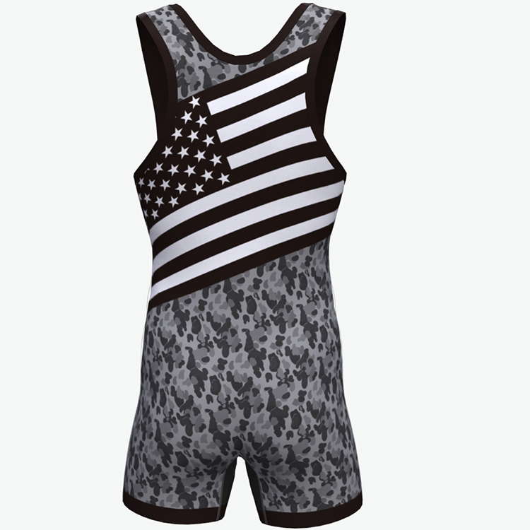 high quality digital print wrestling singlet for youth