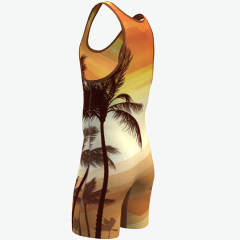 100% polyester OEM Custom Logo Wrestling Singlet